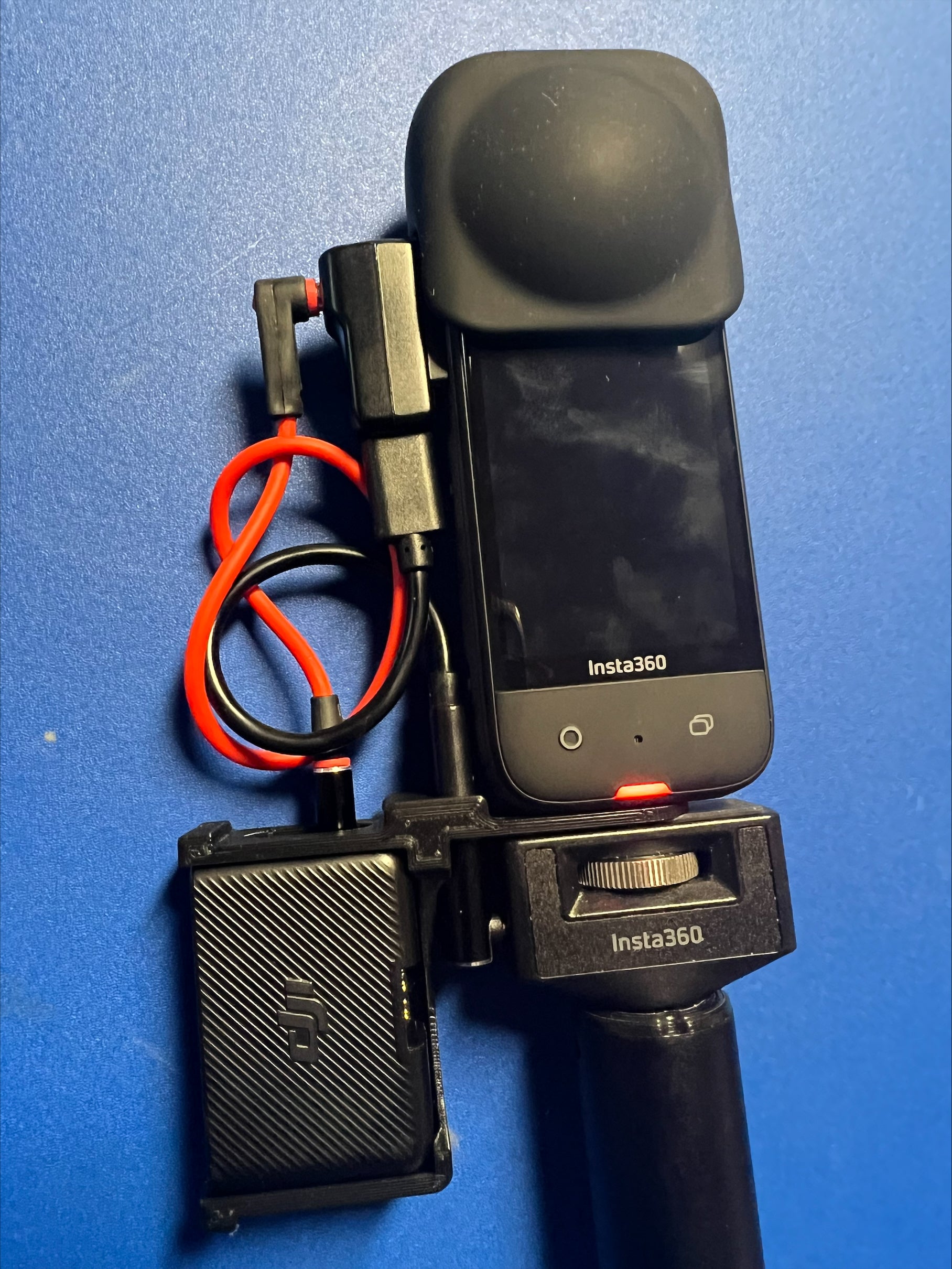 Invisible microphone mount for Insta360 One X2 and other 360 cameras